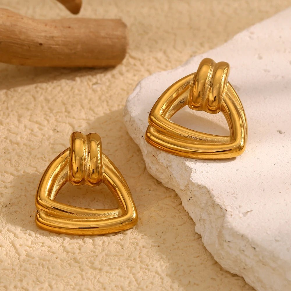 Triangular Knot Earrings