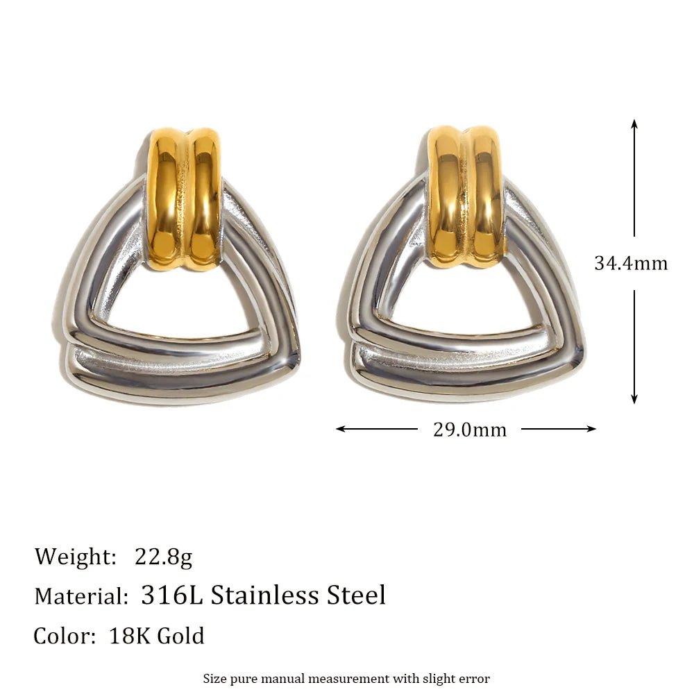 Triangular Knot Earrings