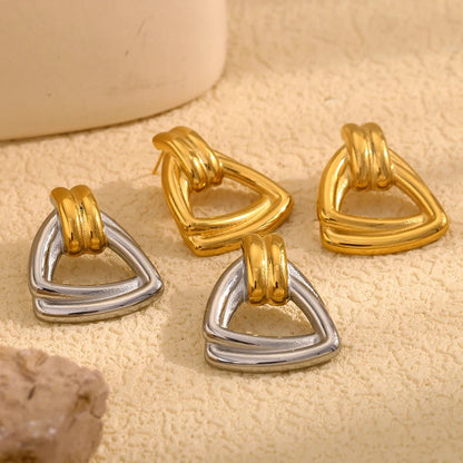 Triangular Knot Earrings