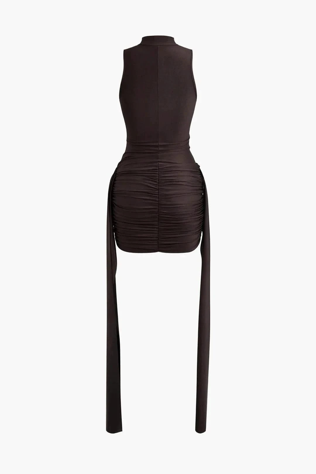 turtleneck halter dress Turtleneck Sleeveless Sexy Mini Dress