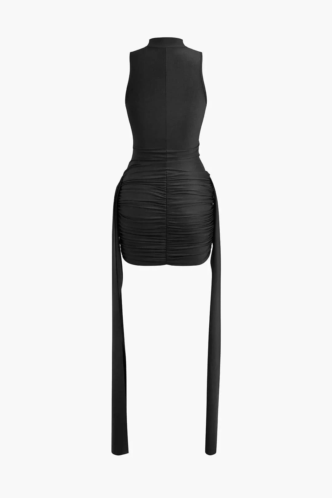 sexy halter top dress Turtleneck Sleeveless Sexy Mini Dress