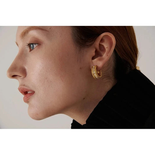 Twist Rope Hoop Earrings