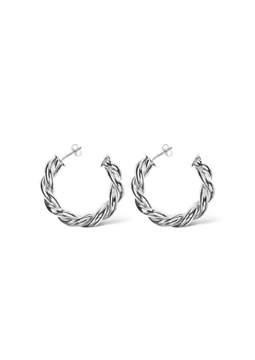 Twisted Silver Hoops