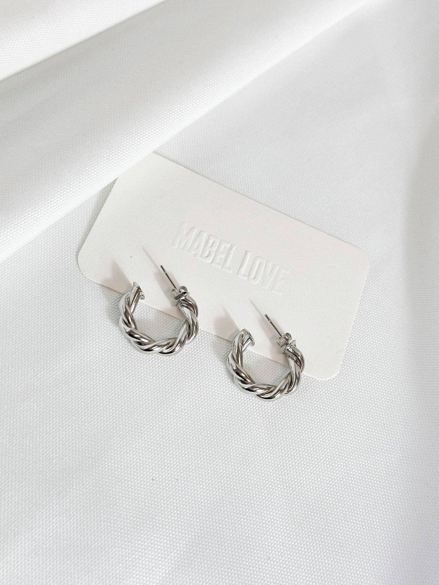 Twisted Silver Hoops