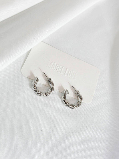 Twisted Silver Hoops