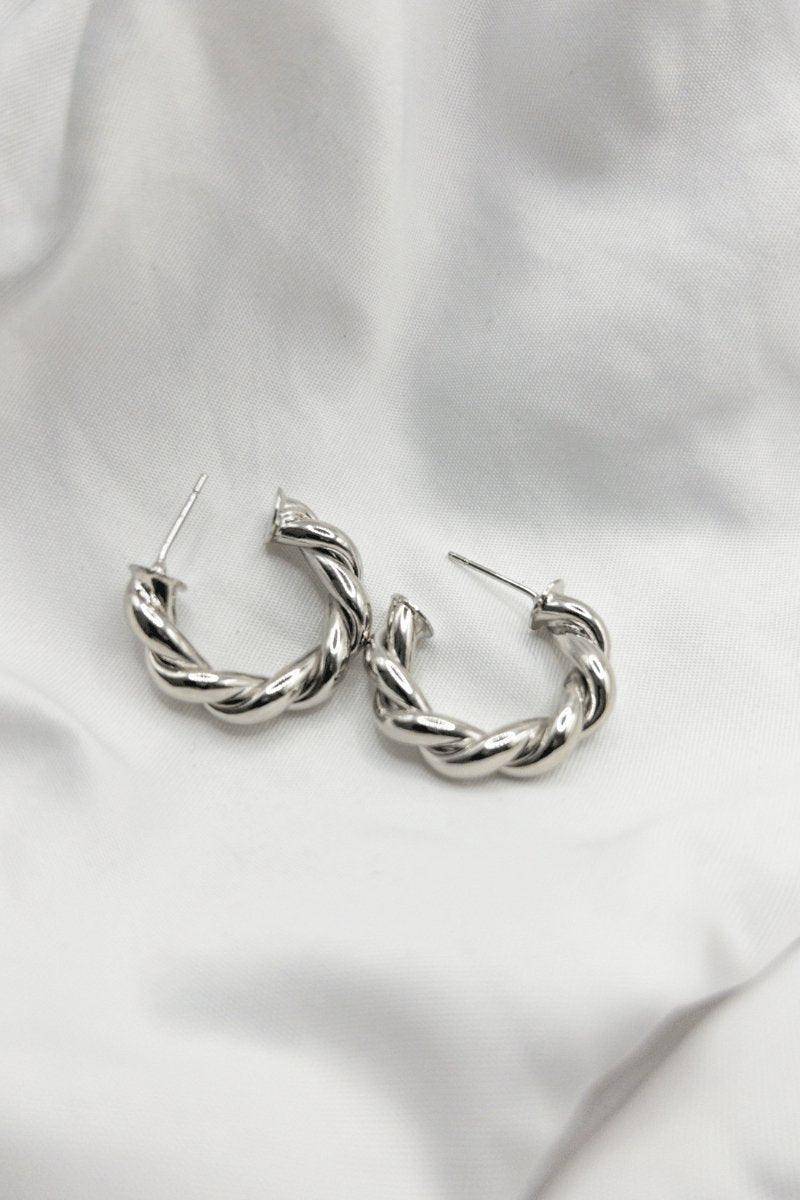 Twisted Silver Hoops