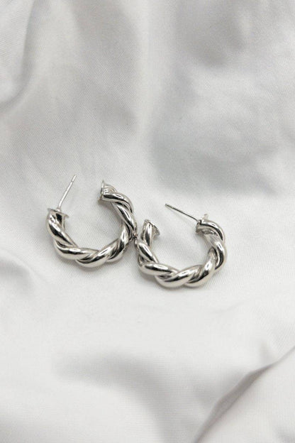 Twisted Silver Hoops