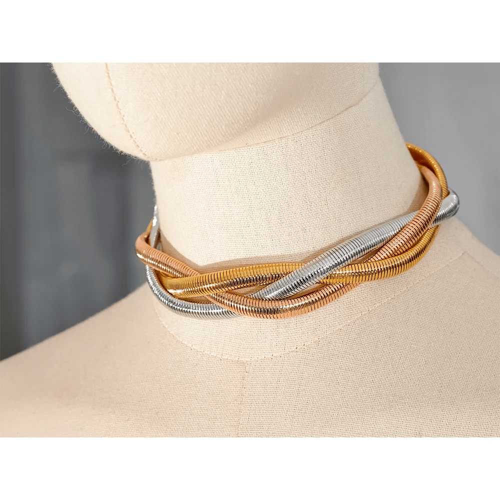 Twisted Snake Chain Choker