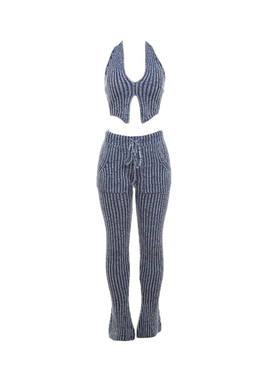 Two Piece Crochet Pant Set