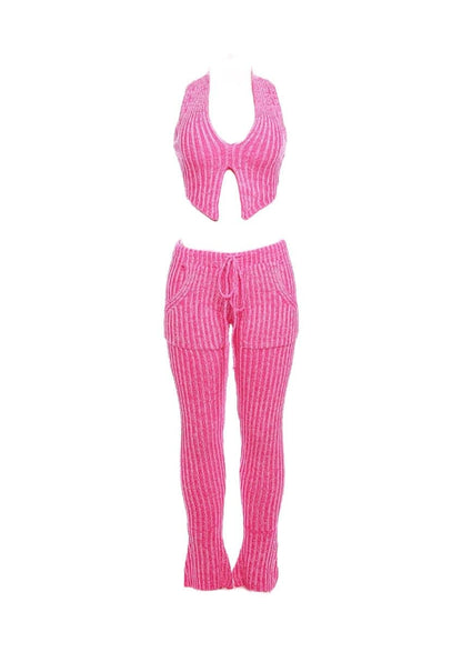 Two Piece Crochet Pant Set