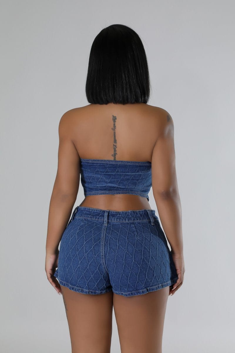 Two - Piece Denim Skort set