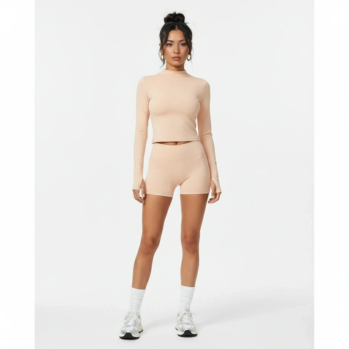 UltraFit Long Sleeve Set — apricot front