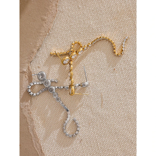 vertical drop earrings