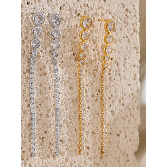 vertical drop earrings