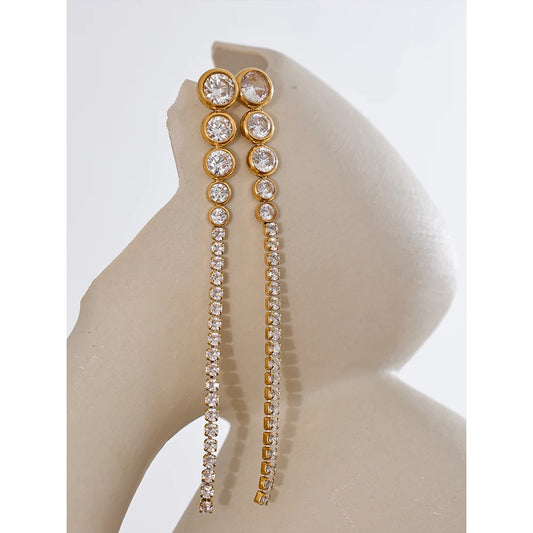 vertical drop earrings