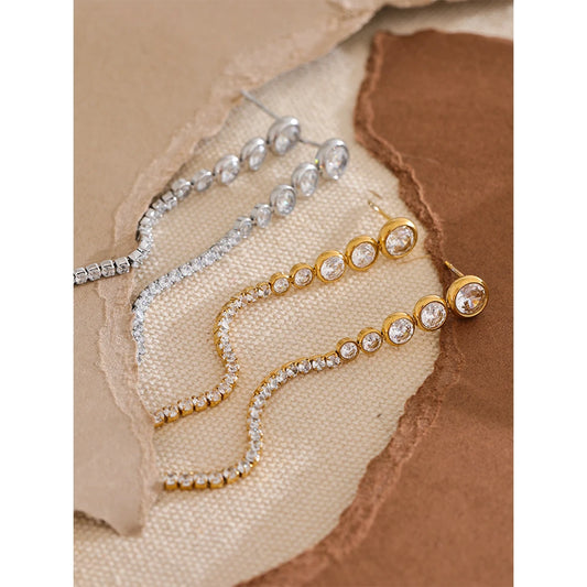 vertical drop earrings