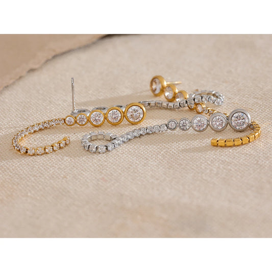 vertical drop earrings