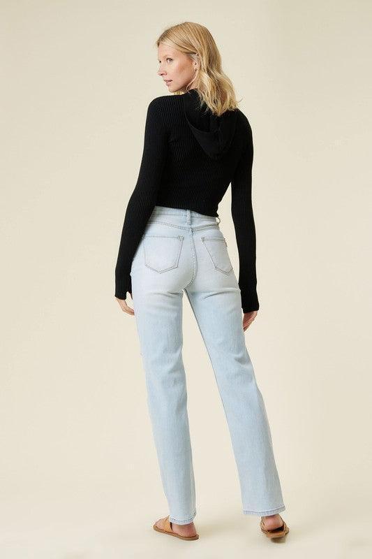 Distressed Wide Leg Jeans, [product type]