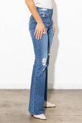 HIGH WAISTED DISTRESSED BOOTCUT, 