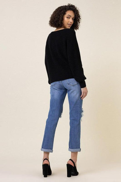 Distressed Boyfriend Jeans, [product type]