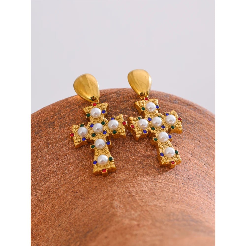 Victorian Cross Earrings