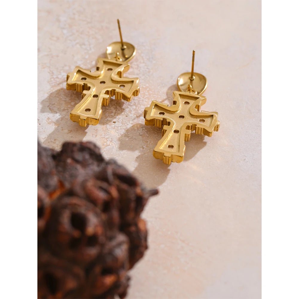 Victorian Cross Earrings