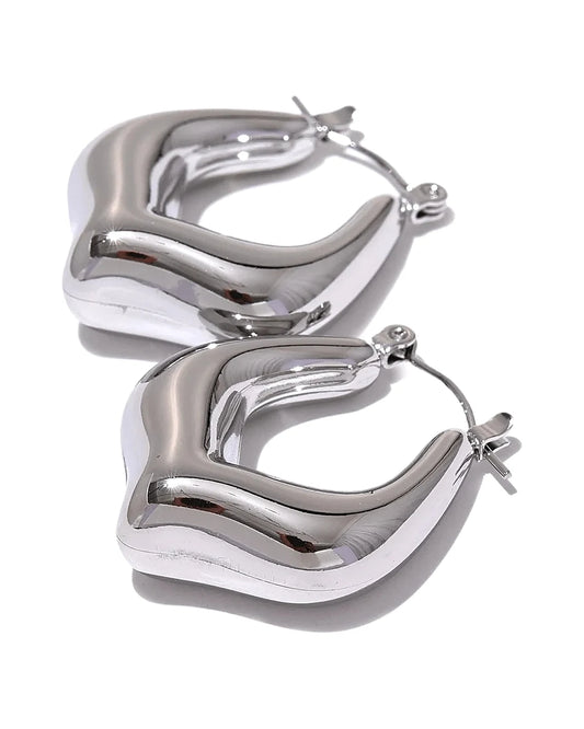 Tulip Earrings — silver view 1
