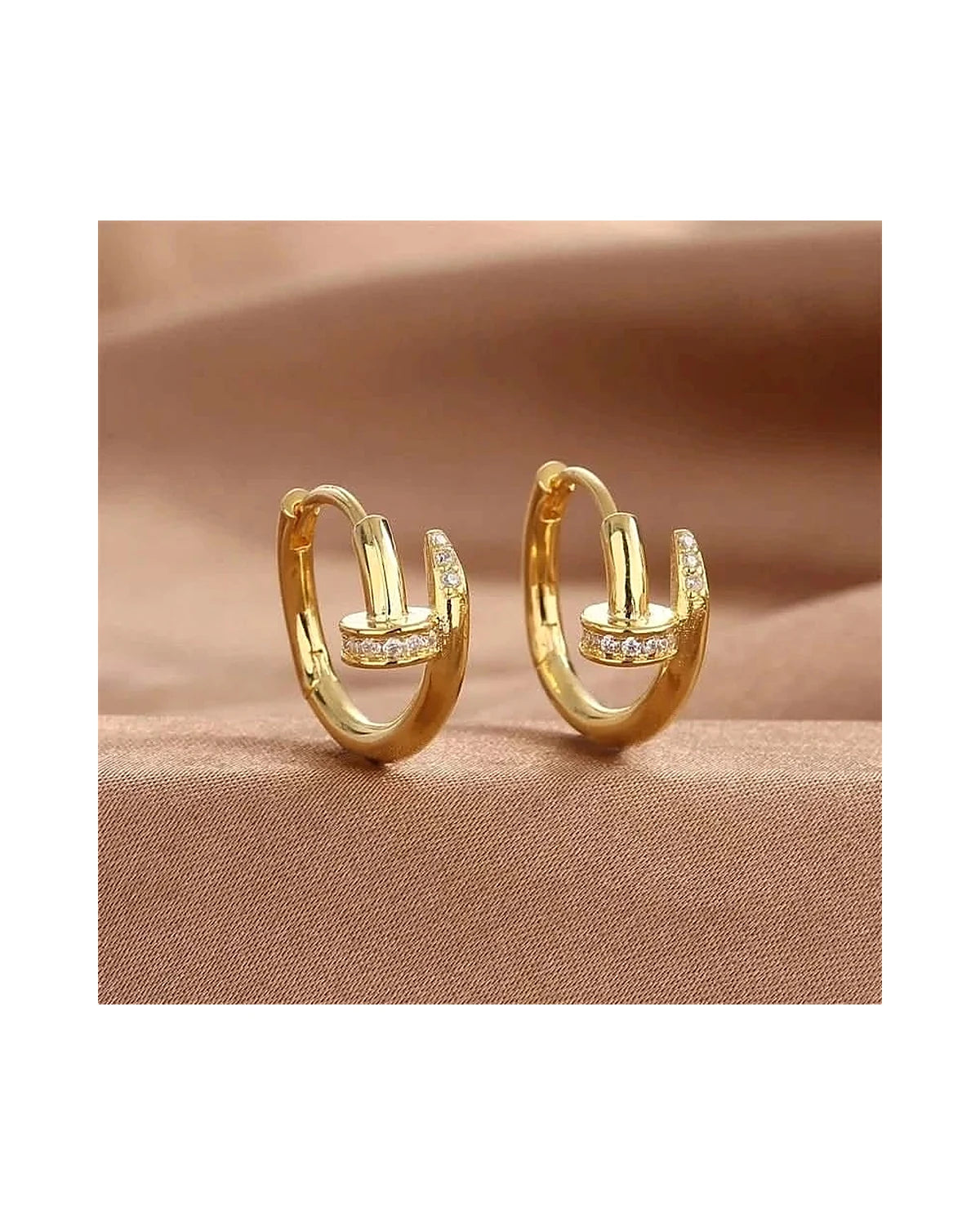 Nail-Inspired Hoop Earrings — view 1