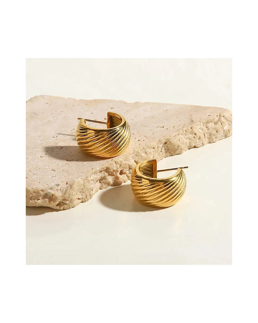 Golden Waves Earrings — gold view 1