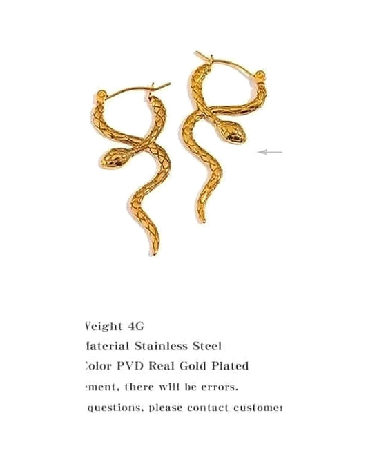 Snake Hoop Earrings — view 1