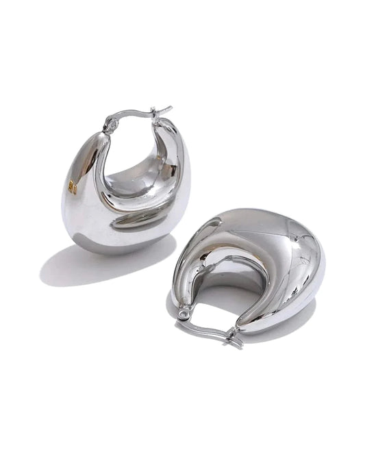 Chel Hoop Earrings — silver view 1