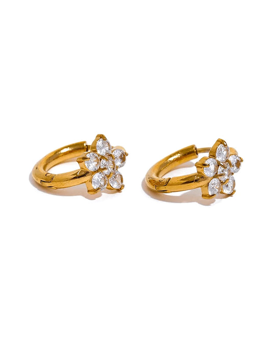 Floral Orbits Hoop Earrings — view 1