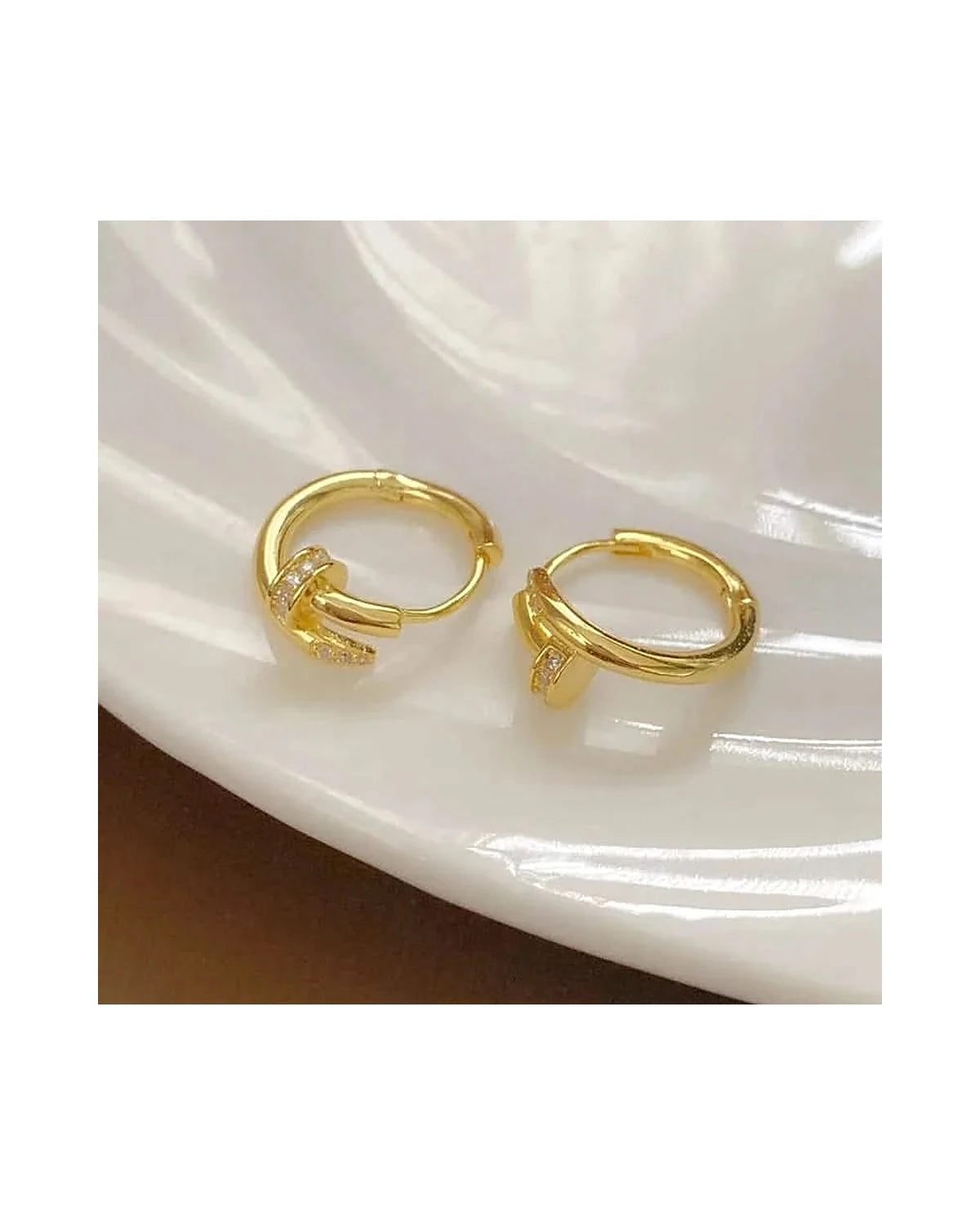 Nail-Inspired Hoop Earrings — view 2