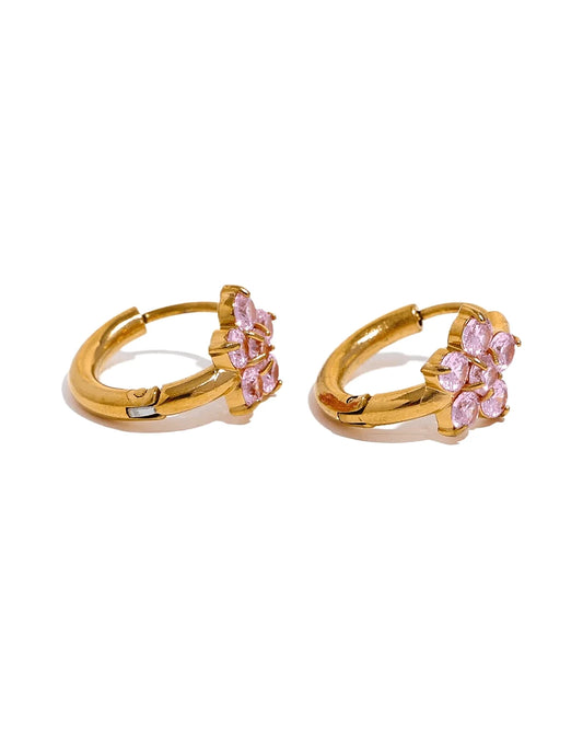 Floral Orbits Hoop Earrings — view 2
