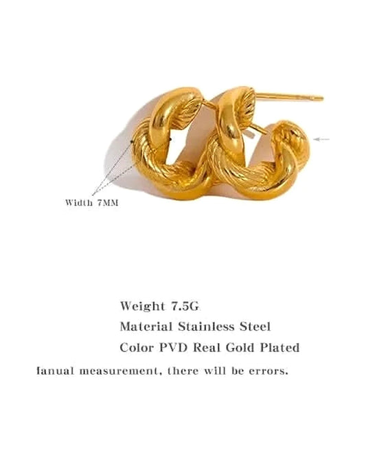 Nautical Hoop Earrings — gold view 2