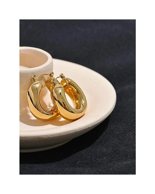Chunky Hoop Earrings — view 2