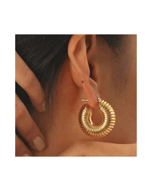 Statement Chunky Hoop Earrings — view 2