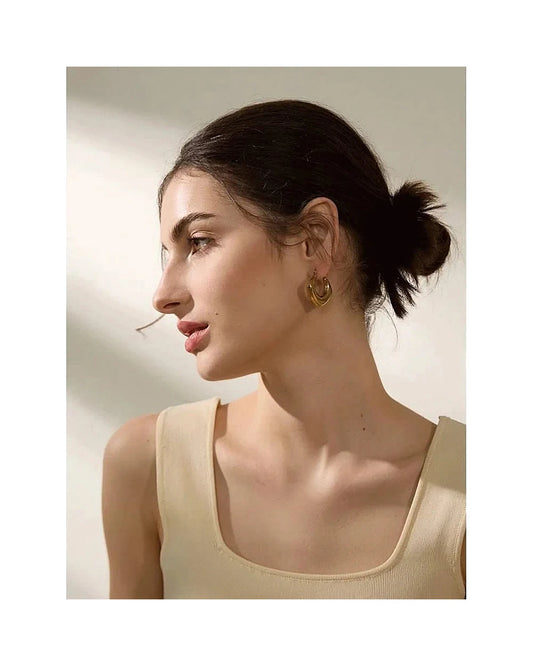 Aurora Arch Hoop Earrings — view 2