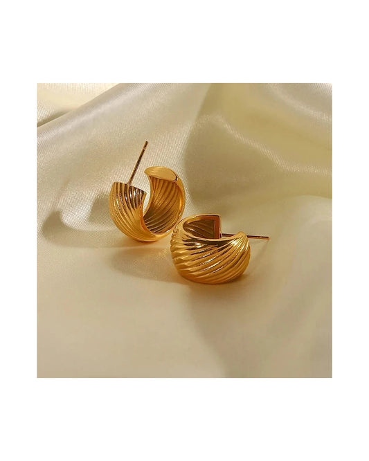 Golden Waves Earrings — gold view 2