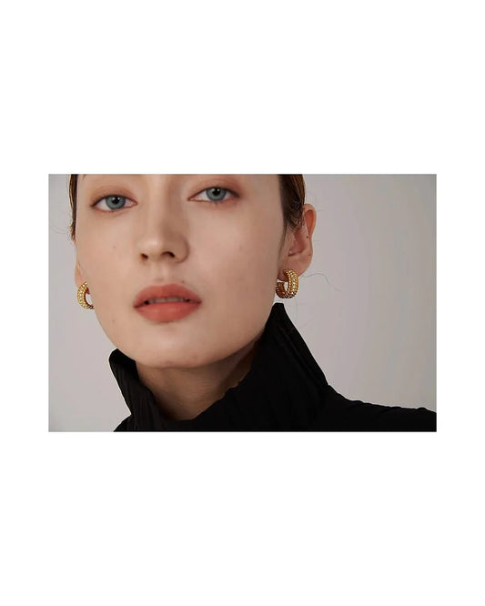 Twist Rope Hoop Earrings — view 2