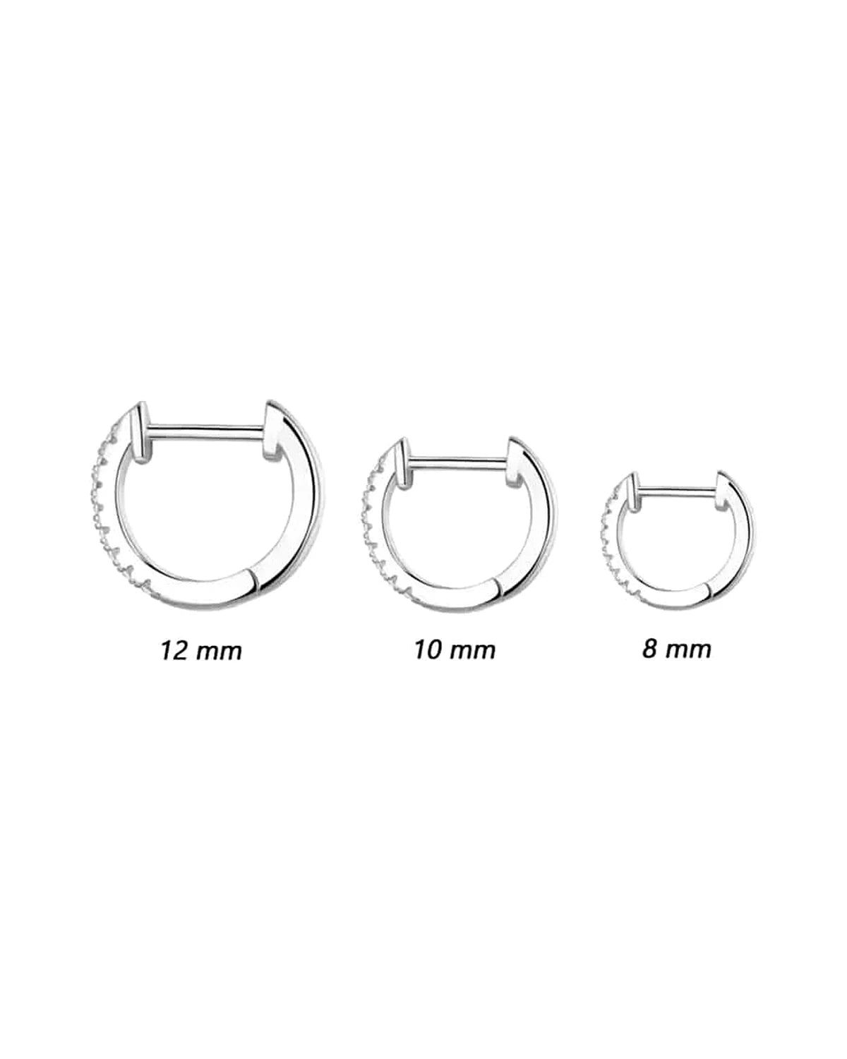 Silver Huggies Earrings — silver view 2