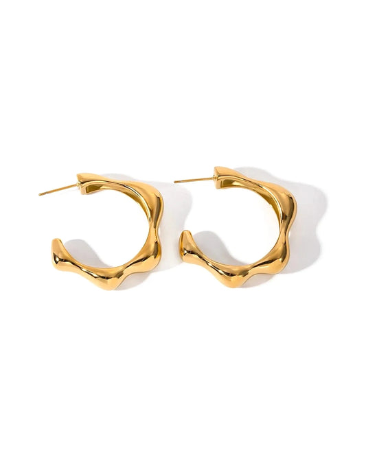 Chic Geometric Petal Earrings - Fashionable Style — view 2