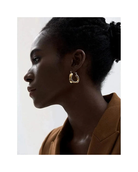Chunky Hoop Earrings — view 3