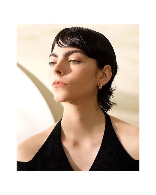 Nautical Hoop Earrings — gold view 3