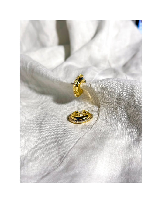 Chunky Zircon Earrings — view 3