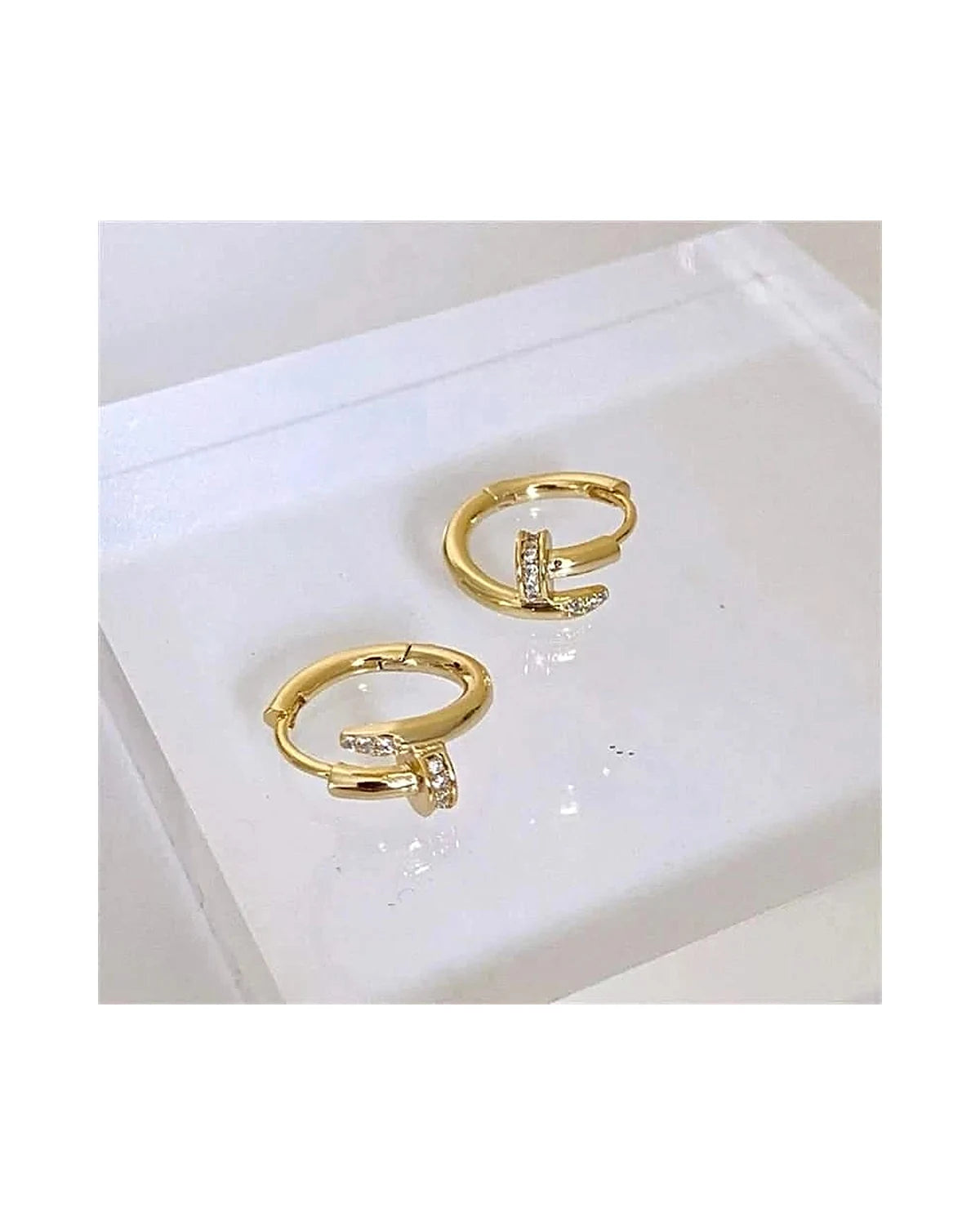 Nail-Inspired Hoop Earrings — view 3