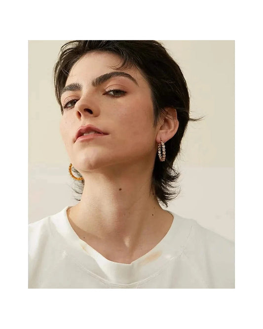 Cubic Zirconia Hoops — view 3