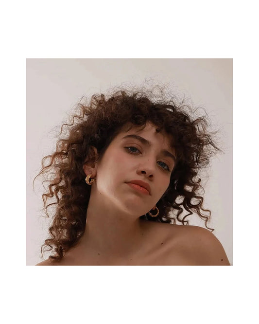 Cosmic Hoop Earrings — gold view 3