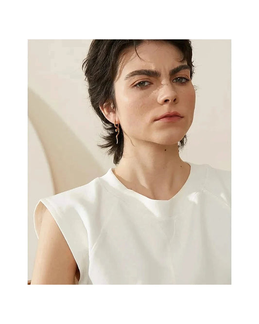 Snake Hoop Earrings — view 3
