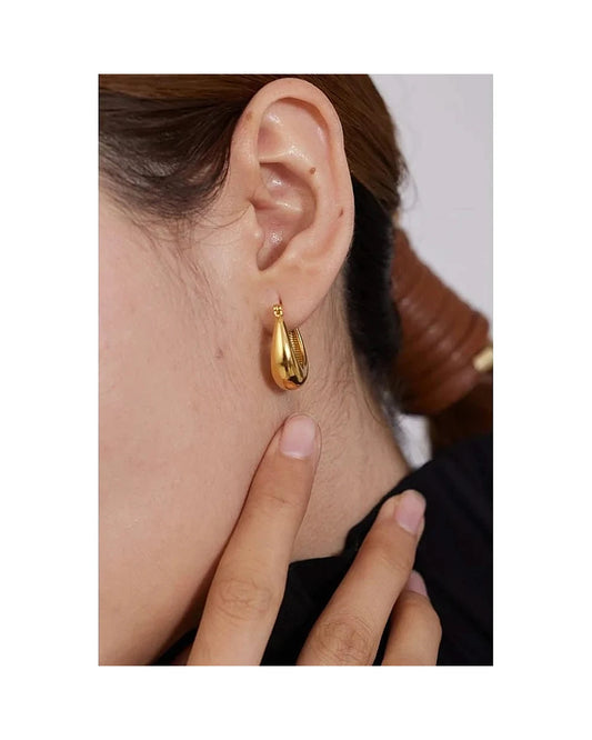 Golden Tides Hoop Earrings — gold view 3